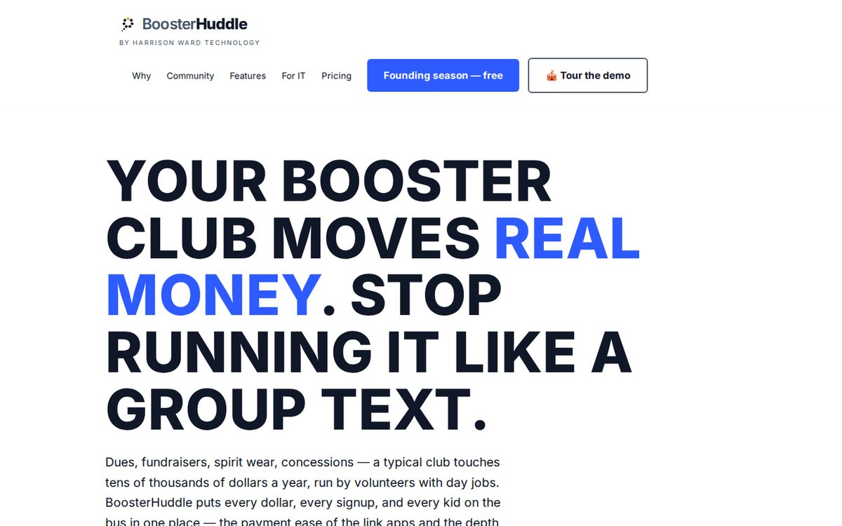 BoosterHuddle home page